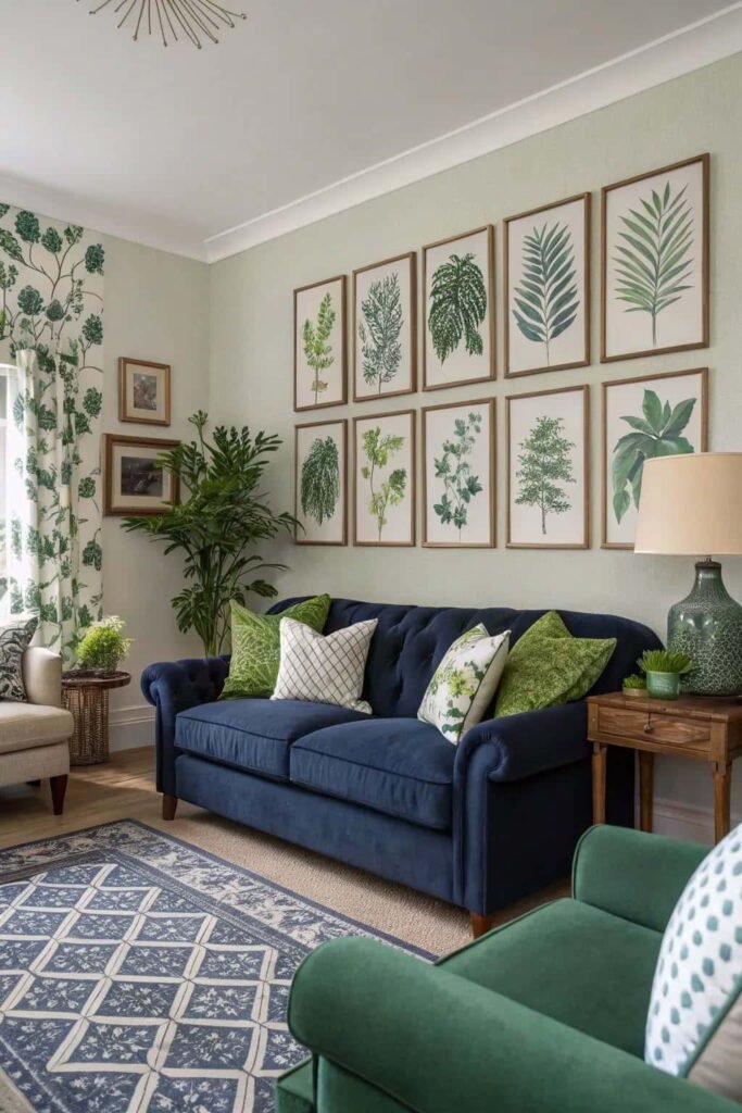 blue and green interior design trends