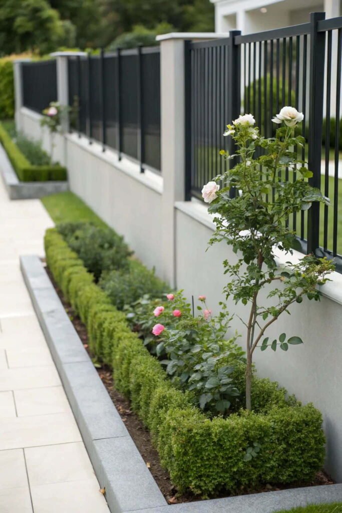 backyard landscaping ideas along fence line