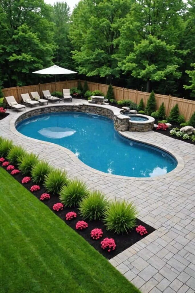 backyard landscaping ideas around pool