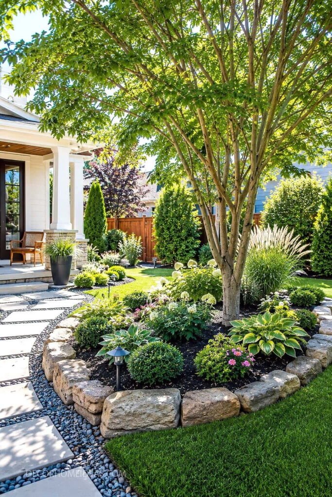 front yard landscaping ideas after tree removal