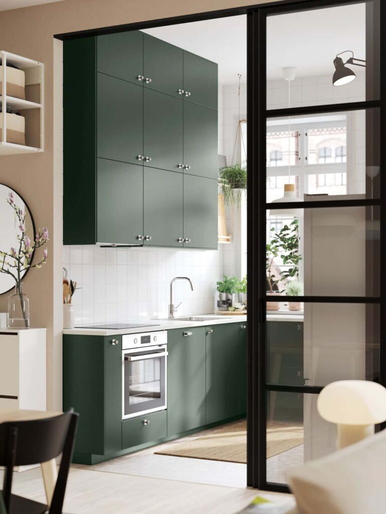  ikea dark green kitchen cabinets