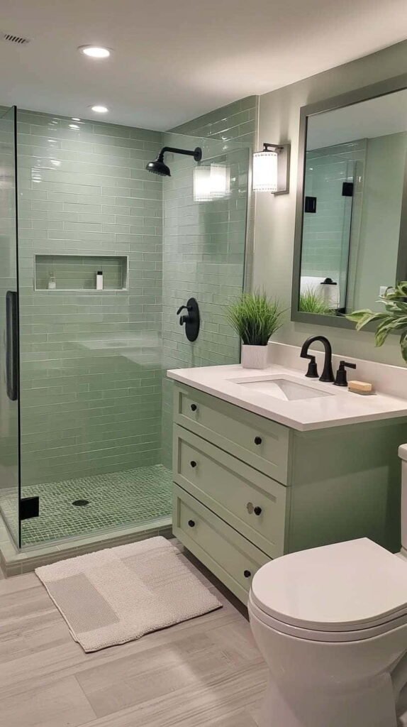 green bathroom ideas