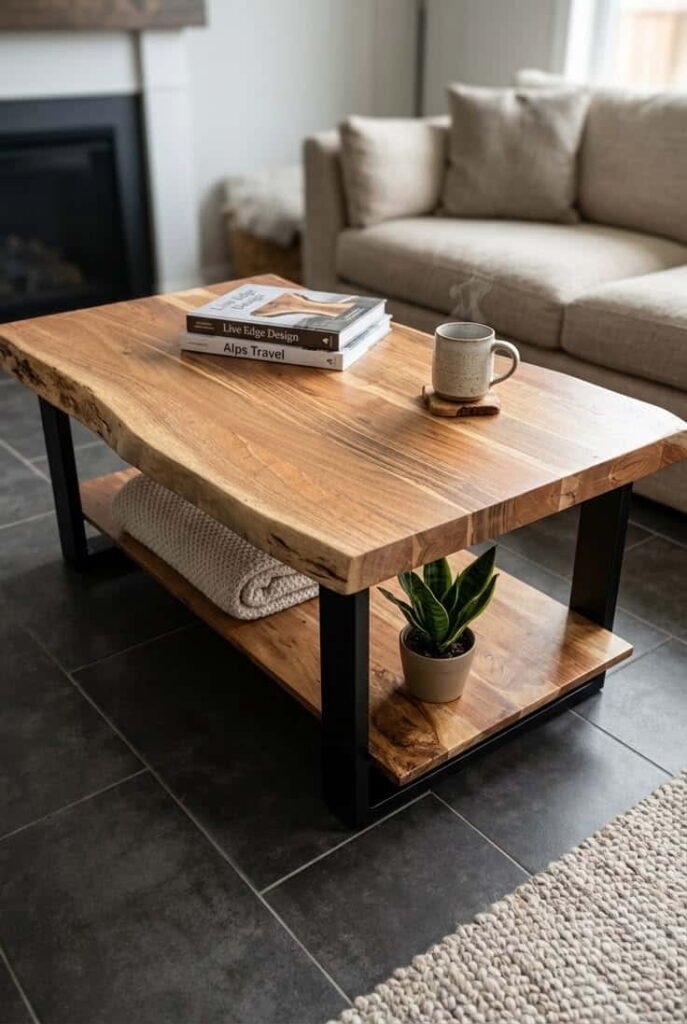 wooden unique coffee table