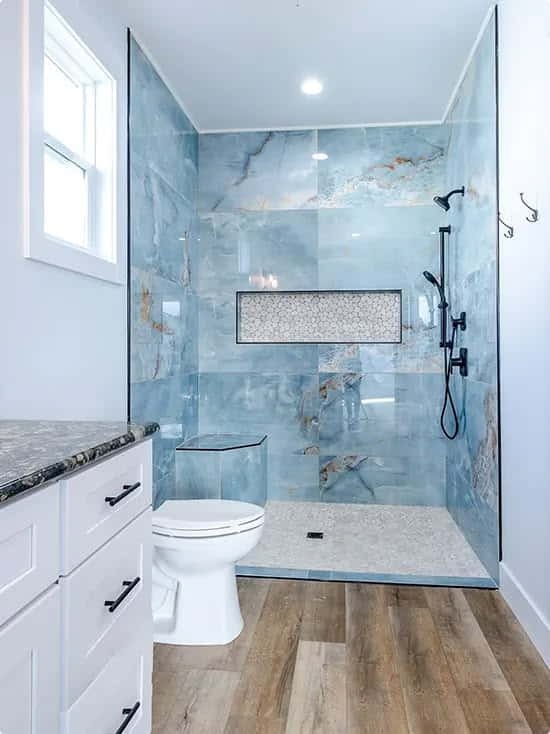 blue bathroom tile ideas