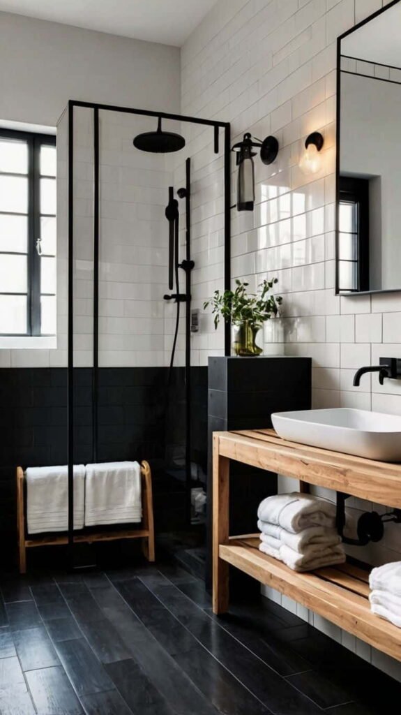 black and white bathroom tile ideas