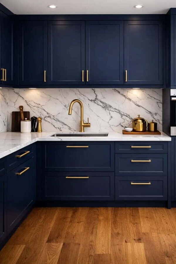 navy blue kitchen cabinets ideas