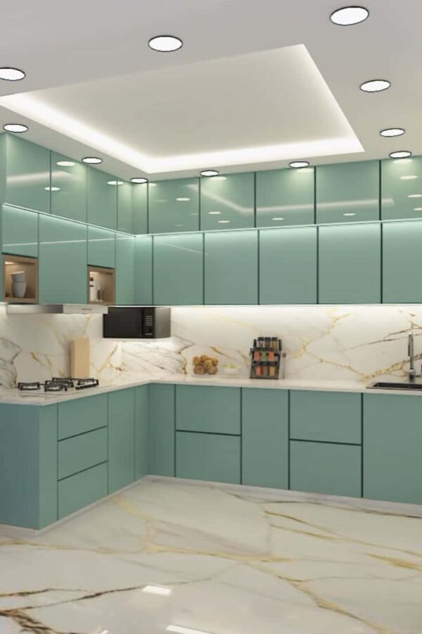 aqua green kitchen cabinets ideas