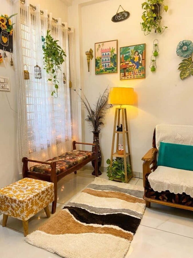 simple living hall decoration ideas