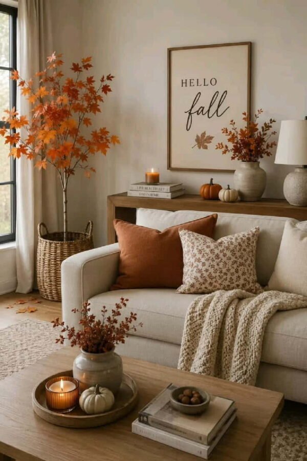 autumn living room decor ideas