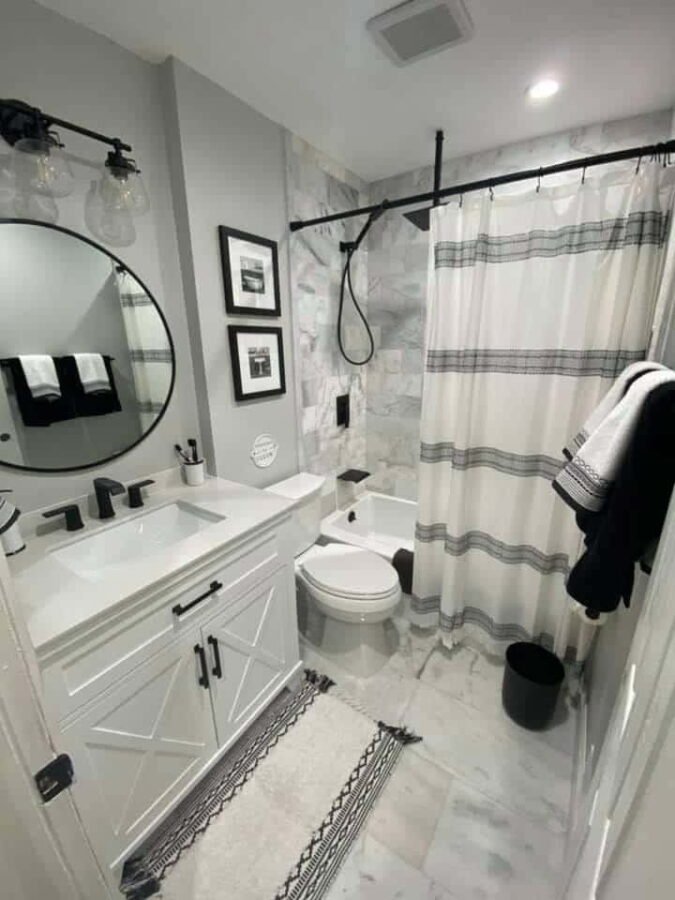 bathroom decor ideas black white and grey