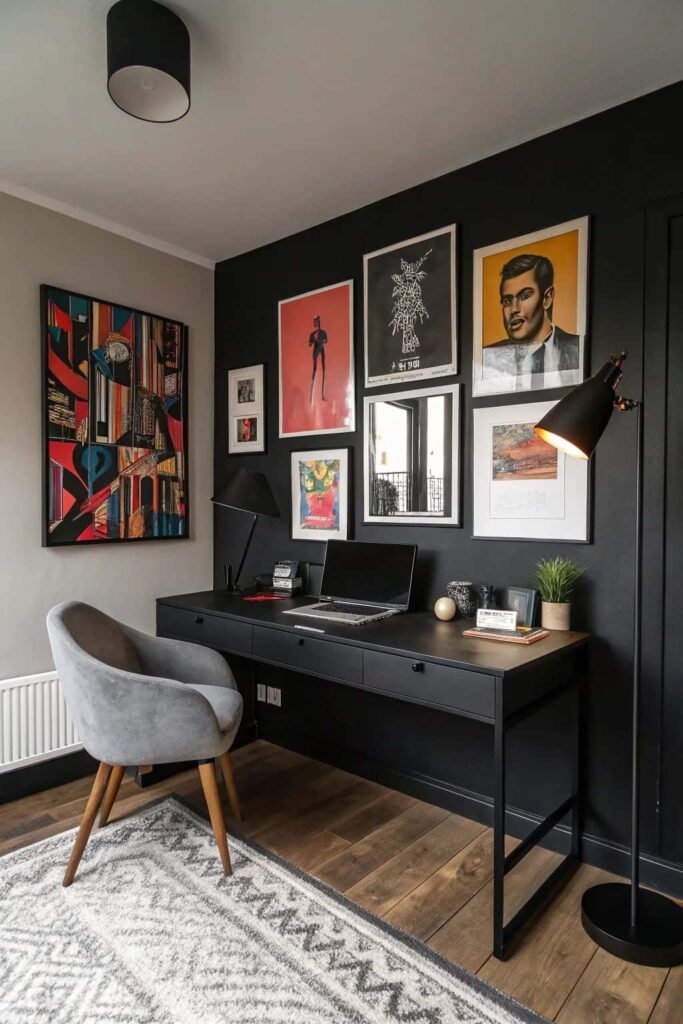 accent wall home office ideas
