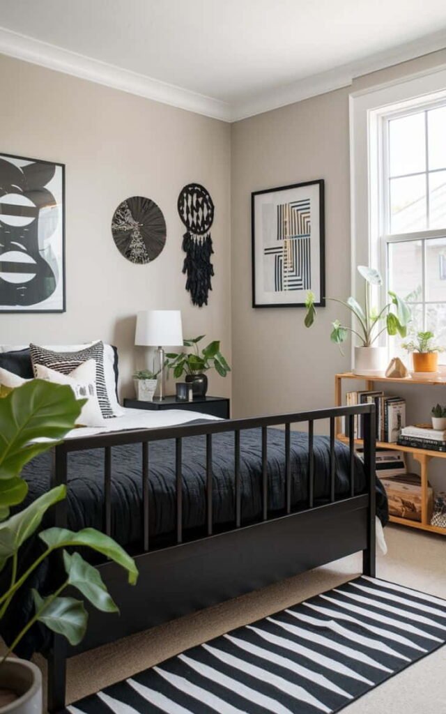 bedroom decor ideas black bed frame