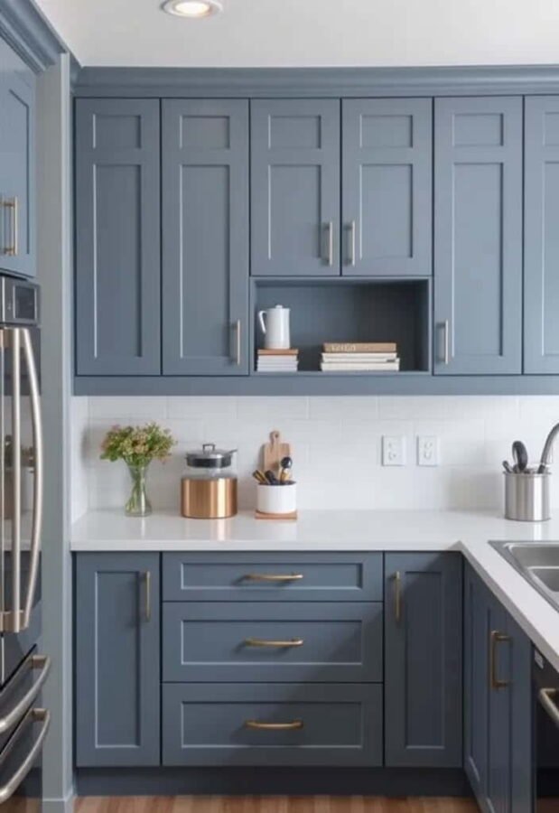 blue gray kitchen cabinets ideas