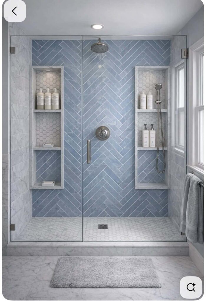 bathroom tile ideas blue