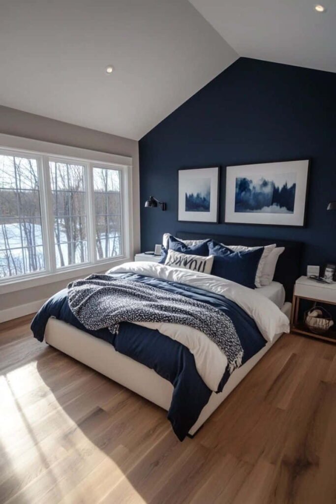 bedroom decor ideas blue walls