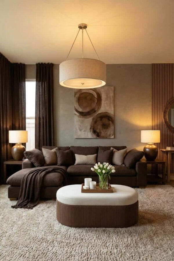 living room decor ideas brown