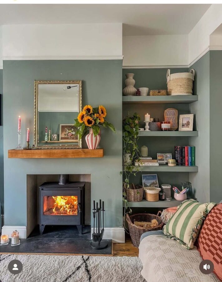 small living room ideas with log burner