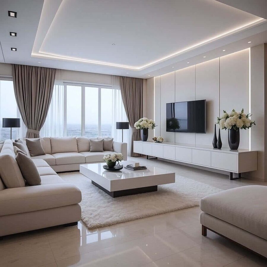 modern living hall decoration ideas