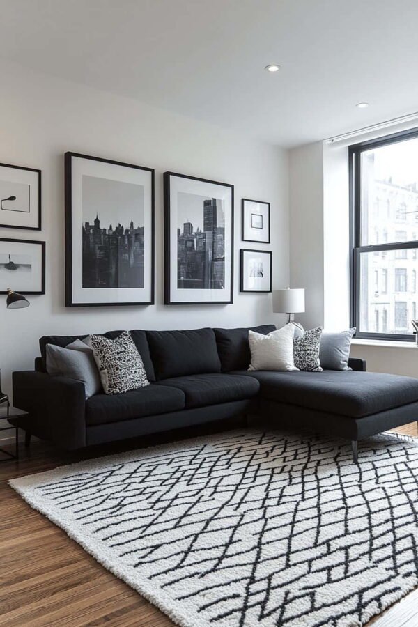 black small living room ideas