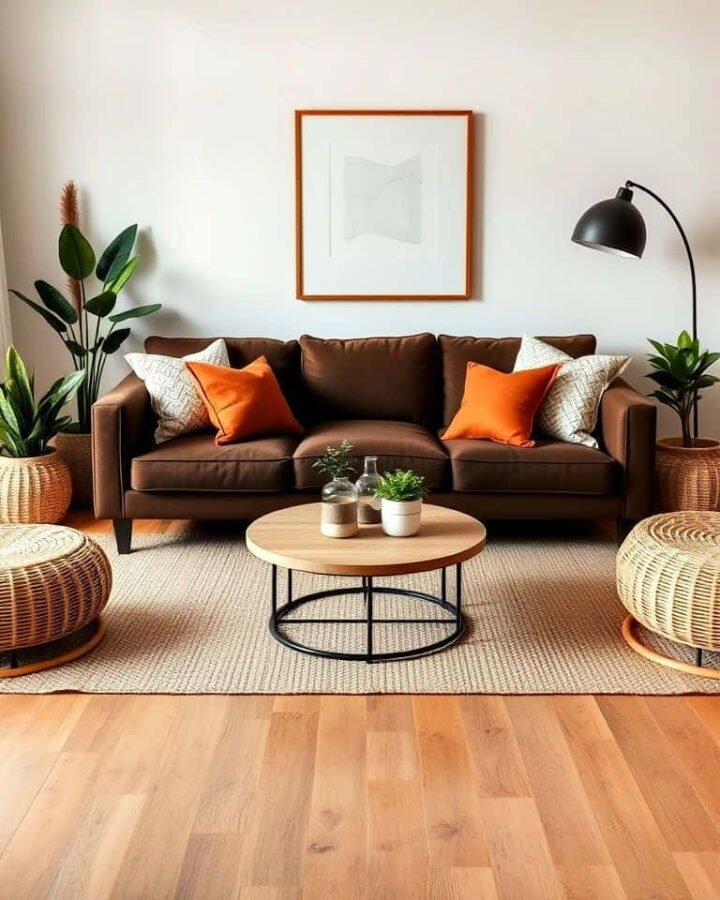 brown sofa small living room ideas