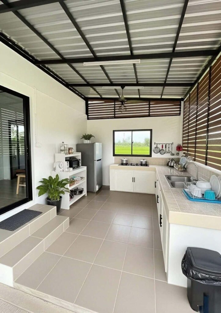 simple outdoor dirty kitchen design ideas