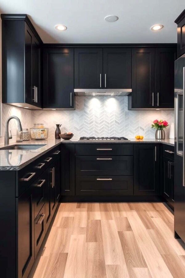 black kitchen cabinets ideas